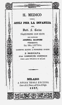 Fig. 3 - Frontespizio dell’edizione italiana del manuale per il medico degli asili