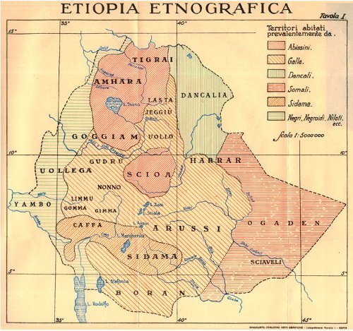 Carta etnografia dell'Etiopia